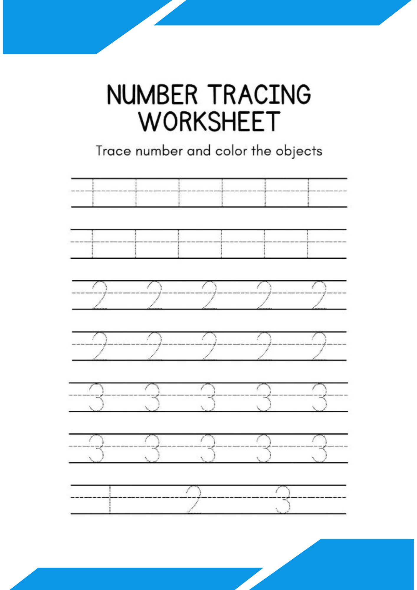 Beginner-Friendly Tracing Numbers Activity