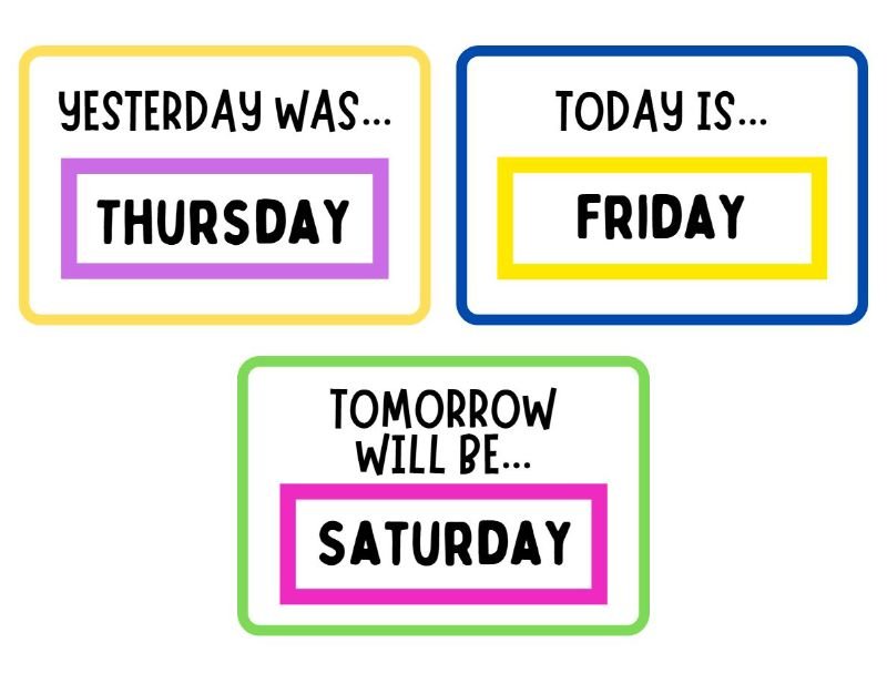 Days of the Week Flashcards