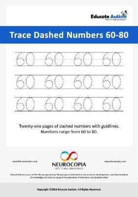 Trace Number 60-80 Dashed - Educate Autism