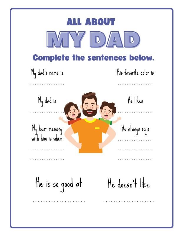 Father's Day Worksheets