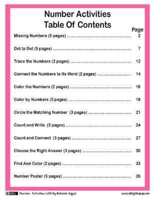 Number Activities: Strengthening Early Math Foundations