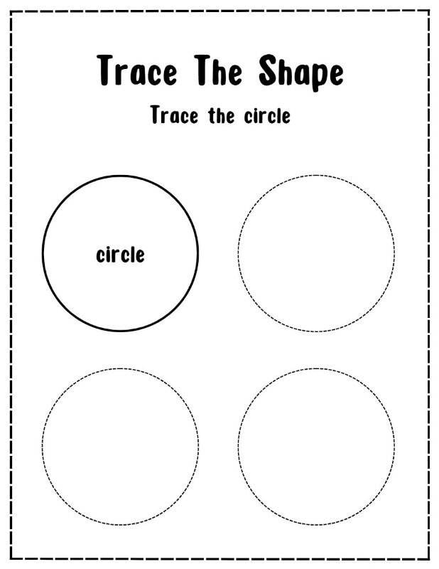 Basic Shape Tracing Sheet - Level 1