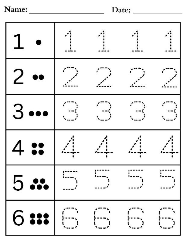 Beginner-Friendly Tracing Numbers Activity