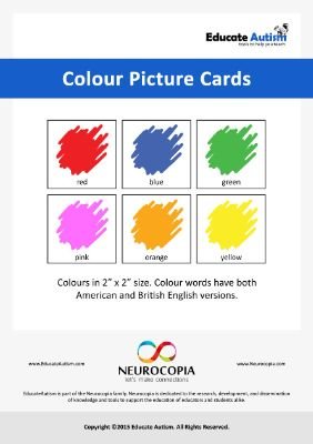 Colour Recognition Picture Cards for Autism Support