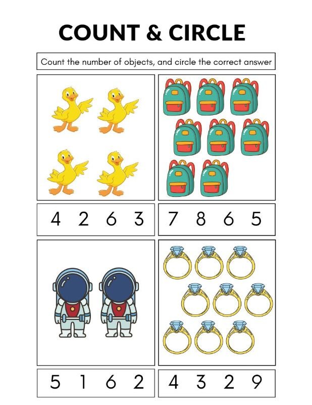 Count and Circle Activities