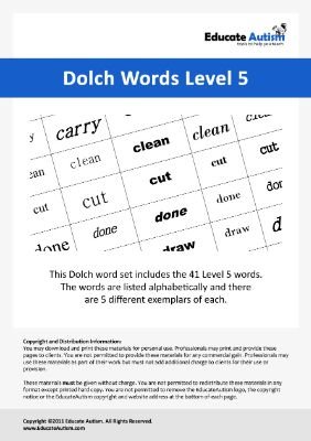 3rd Grade Dolch Words for Advanced Readers