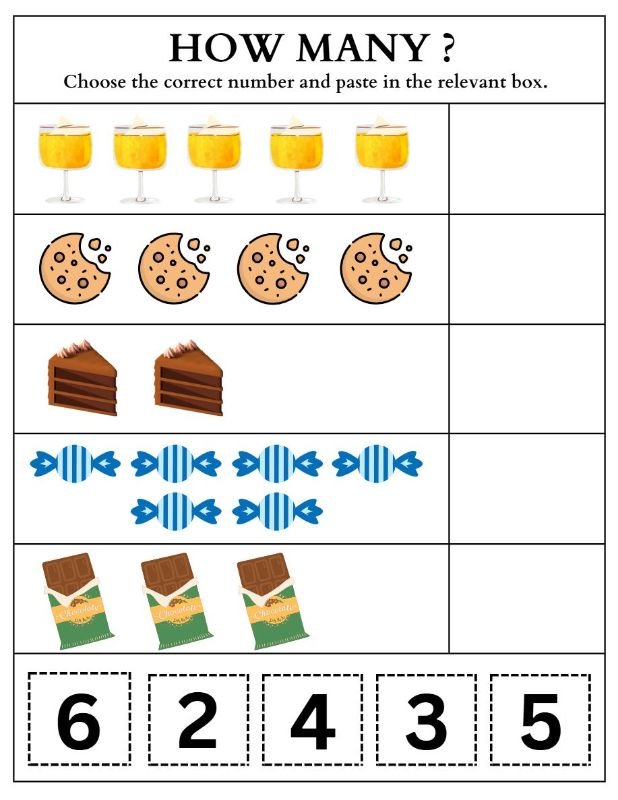 "How Many" Counting Worksheets