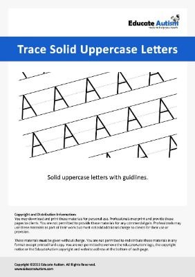 Trace Lowercase Solid - Educate Autism