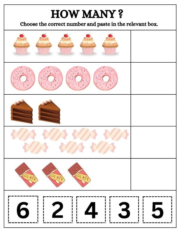"How Many" Counting Worksheets