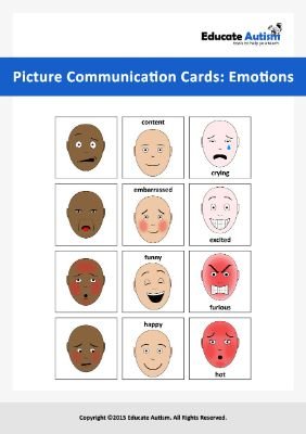 Picture Cards Basic Faces - Educate Autism