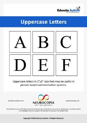 Picture Cards Uppercase Letters - Educate Autism
