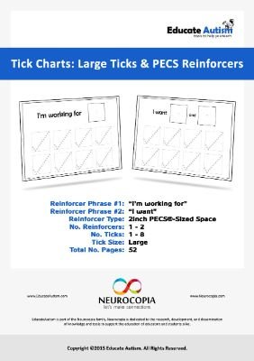 Tick Charts - Picture Reinforcers Large Ticks