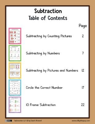 Subtraction: Developing Early Arithmetic Skills