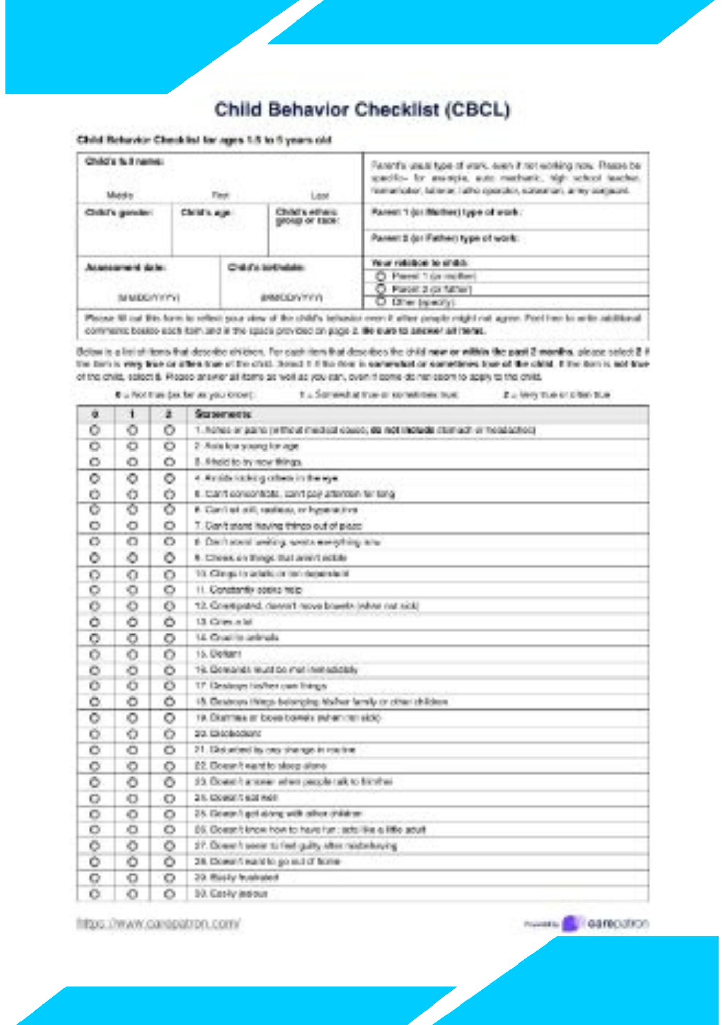 CBCL: Understanding the Child Behavior Checklist for Autism