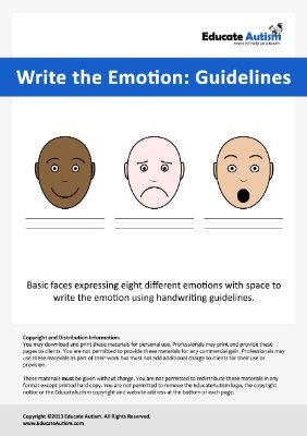 Write the Emotion - Guidelines - Educate Autism