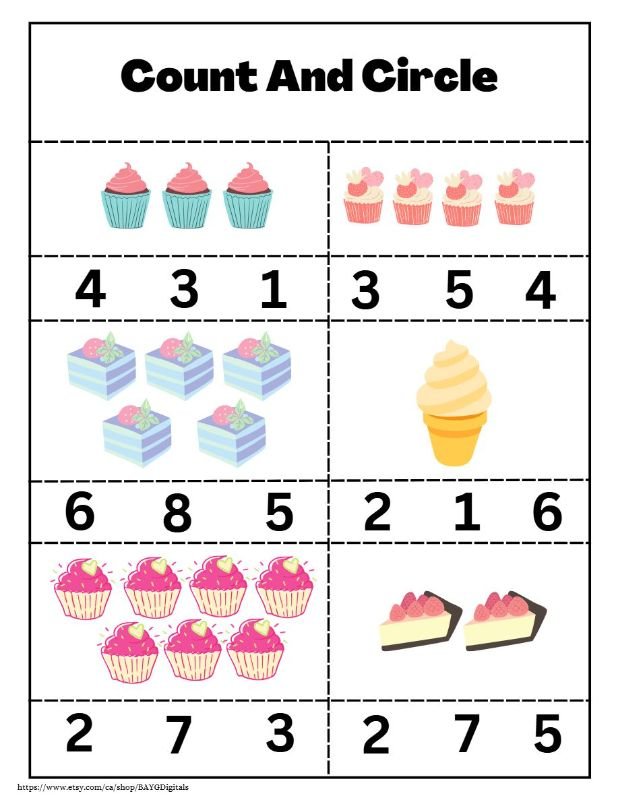Count and Circle Activities
