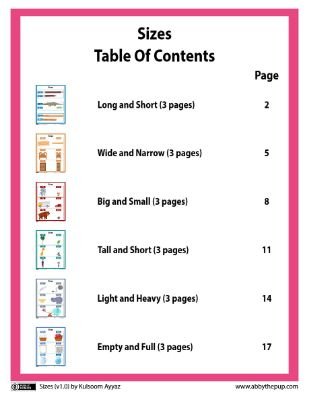 Exploring Sizes: Big, Small, and Everything in Between