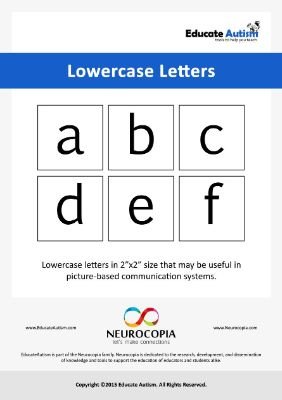 Picture Cards Lowercase Letters - Educate Autism