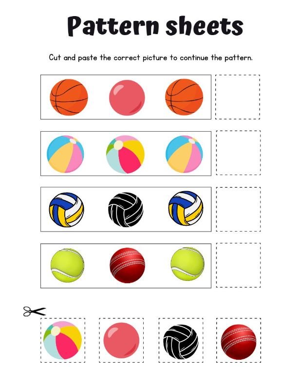 Fun & Interactive Pattern Sheets for Early Learners