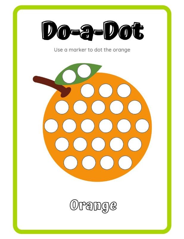Do a Dot Worksheet