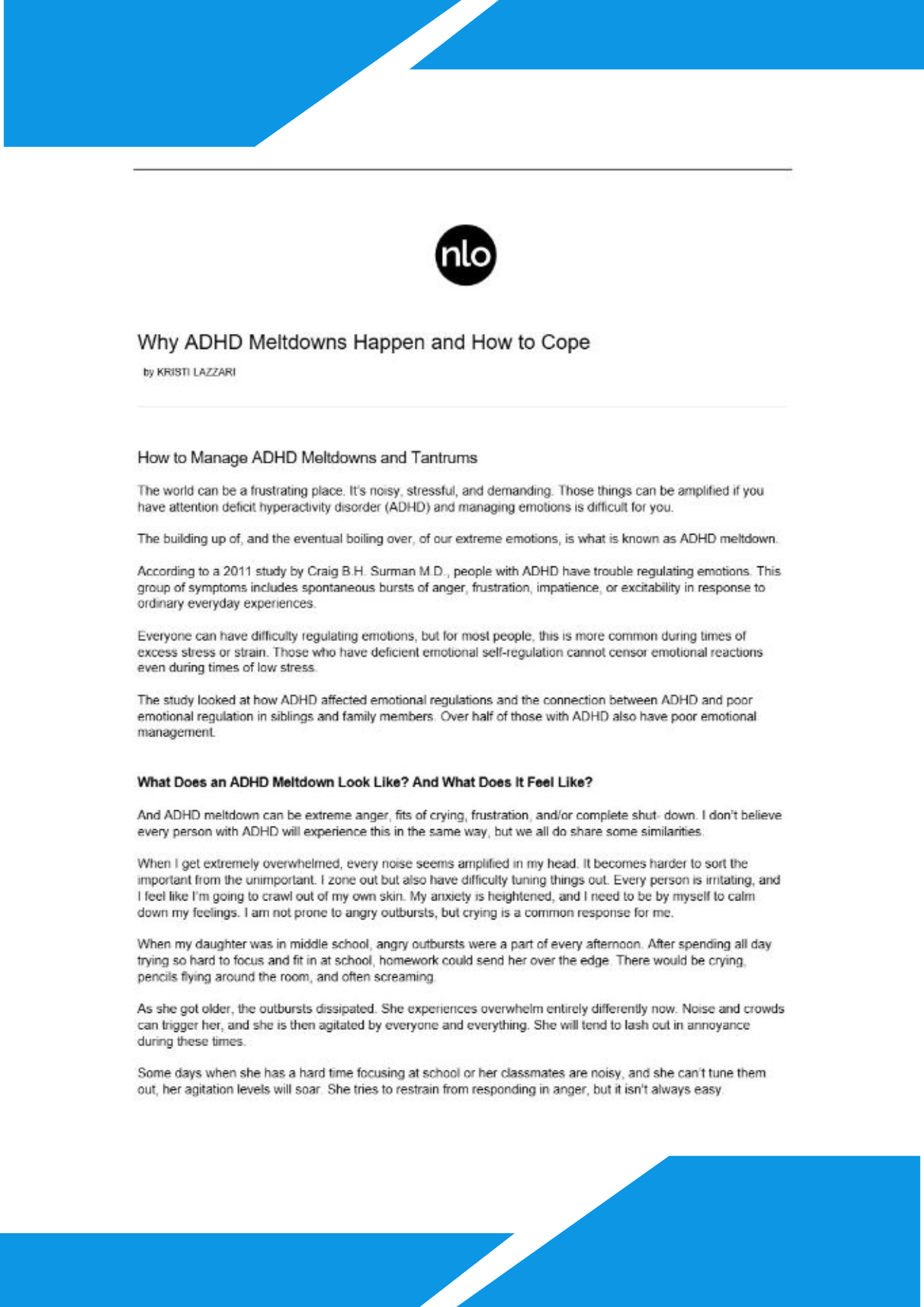 ADHD Meltdowns: Why They Happen and How to Cope Effectively