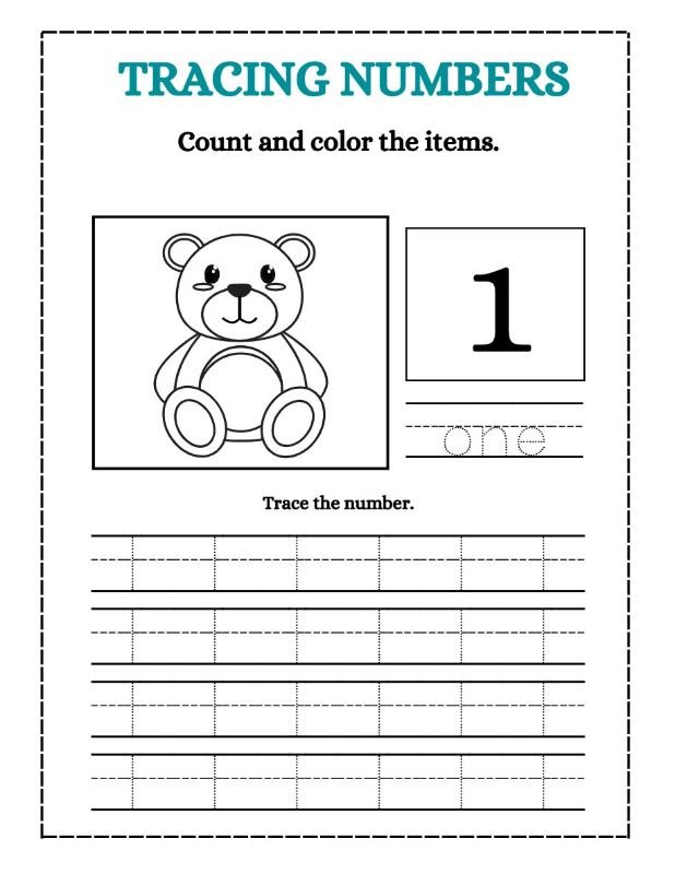 Beginner-Friendly Tracing Numbers Activity