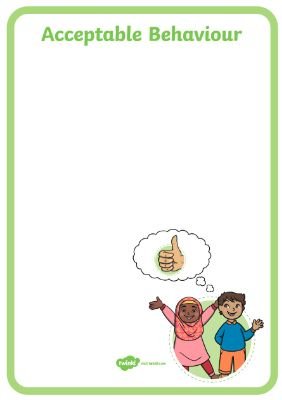 Acceptable and Unacceptable Behavior Sorting Activity (Version 6)