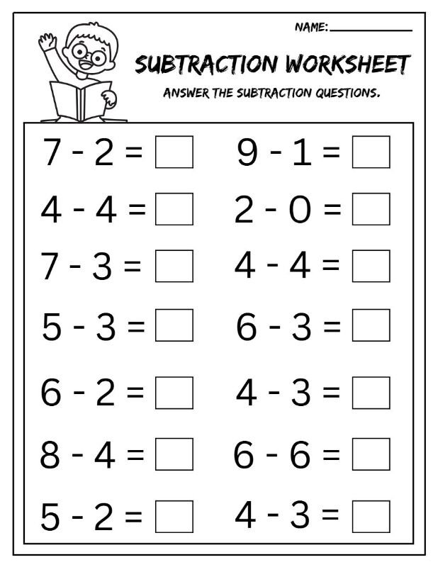 Subtraction Made Easy: Step-by-Step Worksheets